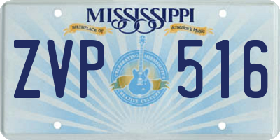 MS license plate ZVP516