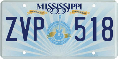 MS license plate ZVP518