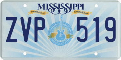 MS license plate ZVP519