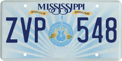 MS license plate ZVP548