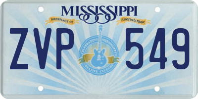 MS license plate ZVP549