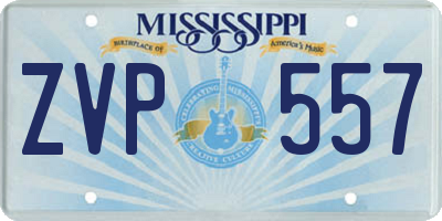 MS license plate ZVP557