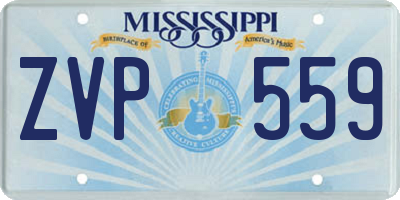 MS license plate ZVP559