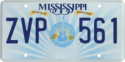 MS license plate ZVP561