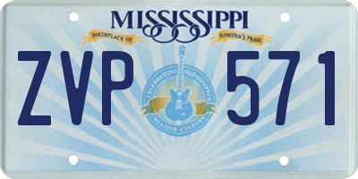 MS license plate ZVP571