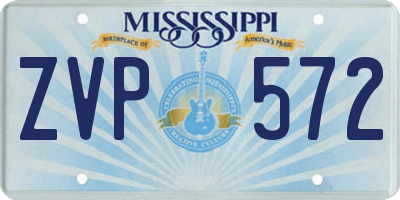 MS license plate ZVP572