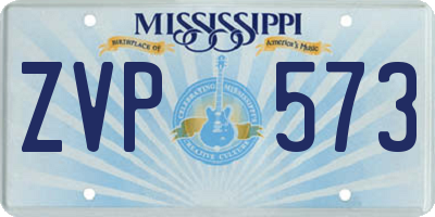 MS license plate ZVP573
