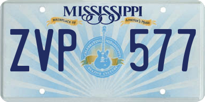 MS license plate ZVP577