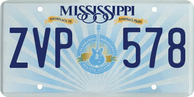 MS license plate ZVP578