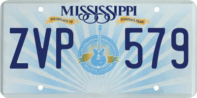 MS license plate ZVP579