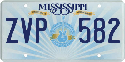 MS license plate ZVP582