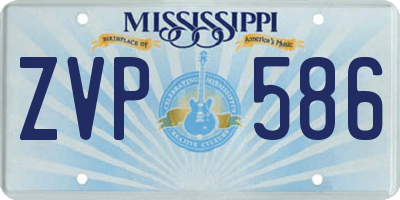 MS license plate ZVP586