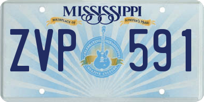 MS license plate ZVP591
