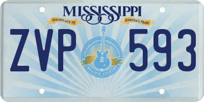 MS license plate ZVP593
