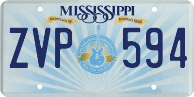 MS license plate ZVP594