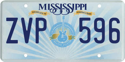 MS license plate ZVP596