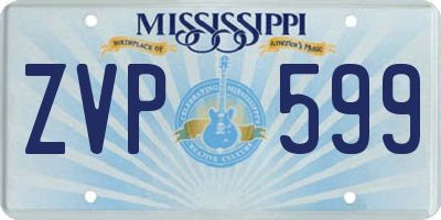 MS license plate ZVP599