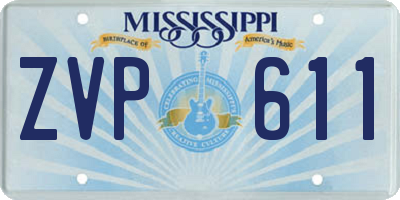 MS license plate ZVP611