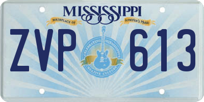 MS license plate ZVP613