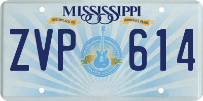 MS license plate ZVP614