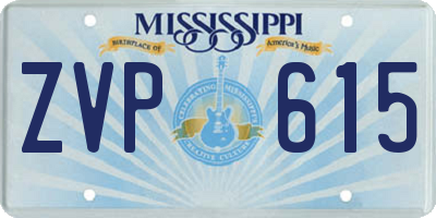 MS license plate ZVP615