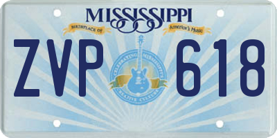 MS license plate ZVP618