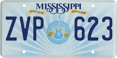 MS license plate ZVP623
