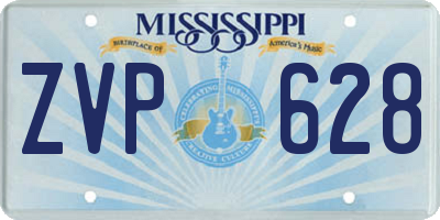 MS license plate ZVP628