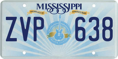MS license plate ZVP638