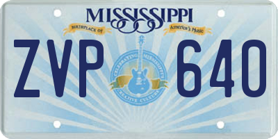 MS license plate ZVP640