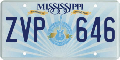 MS license plate ZVP646