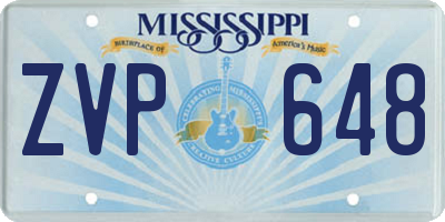 MS license plate ZVP648