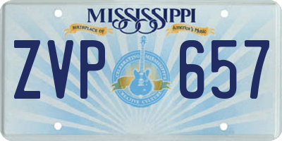 MS license plate ZVP657