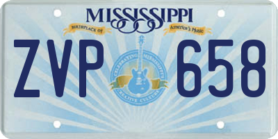 MS license plate ZVP658