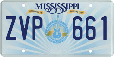 MS license plate ZVP661