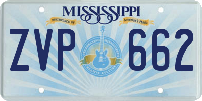 MS license plate ZVP662