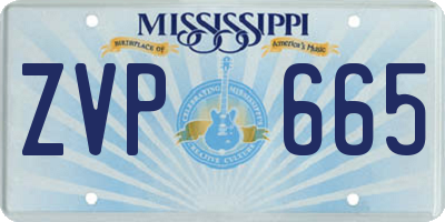 MS license plate ZVP665