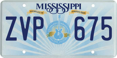 MS license plate ZVP675
