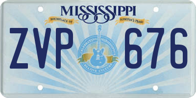 MS license plate ZVP676