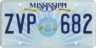MS license plate ZVP682