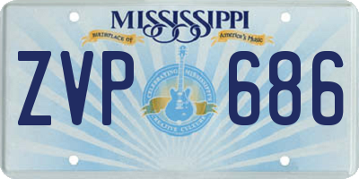 MS license plate ZVP686