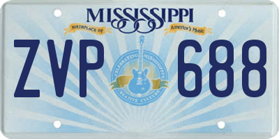 MS license plate ZVP688