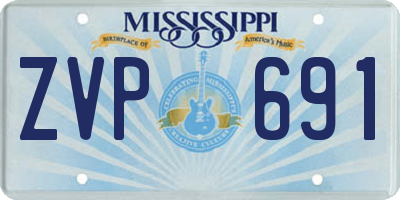 MS license plate ZVP691