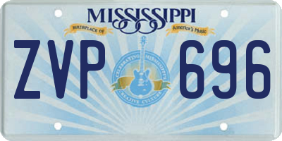 MS license plate ZVP696