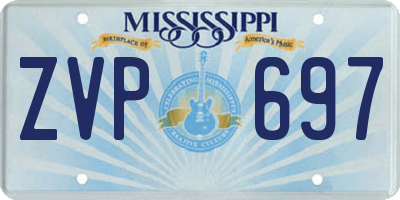 MS license plate ZVP697