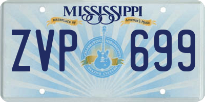 MS license plate ZVP699