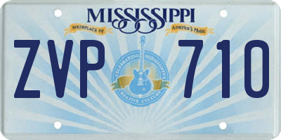 MS license plate ZVP710