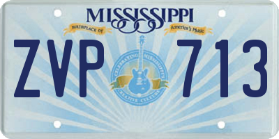 MS license plate ZVP713