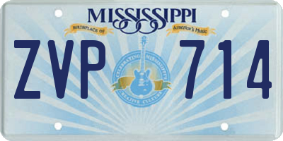 MS license plate ZVP714