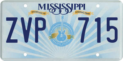 MS license plate ZVP715